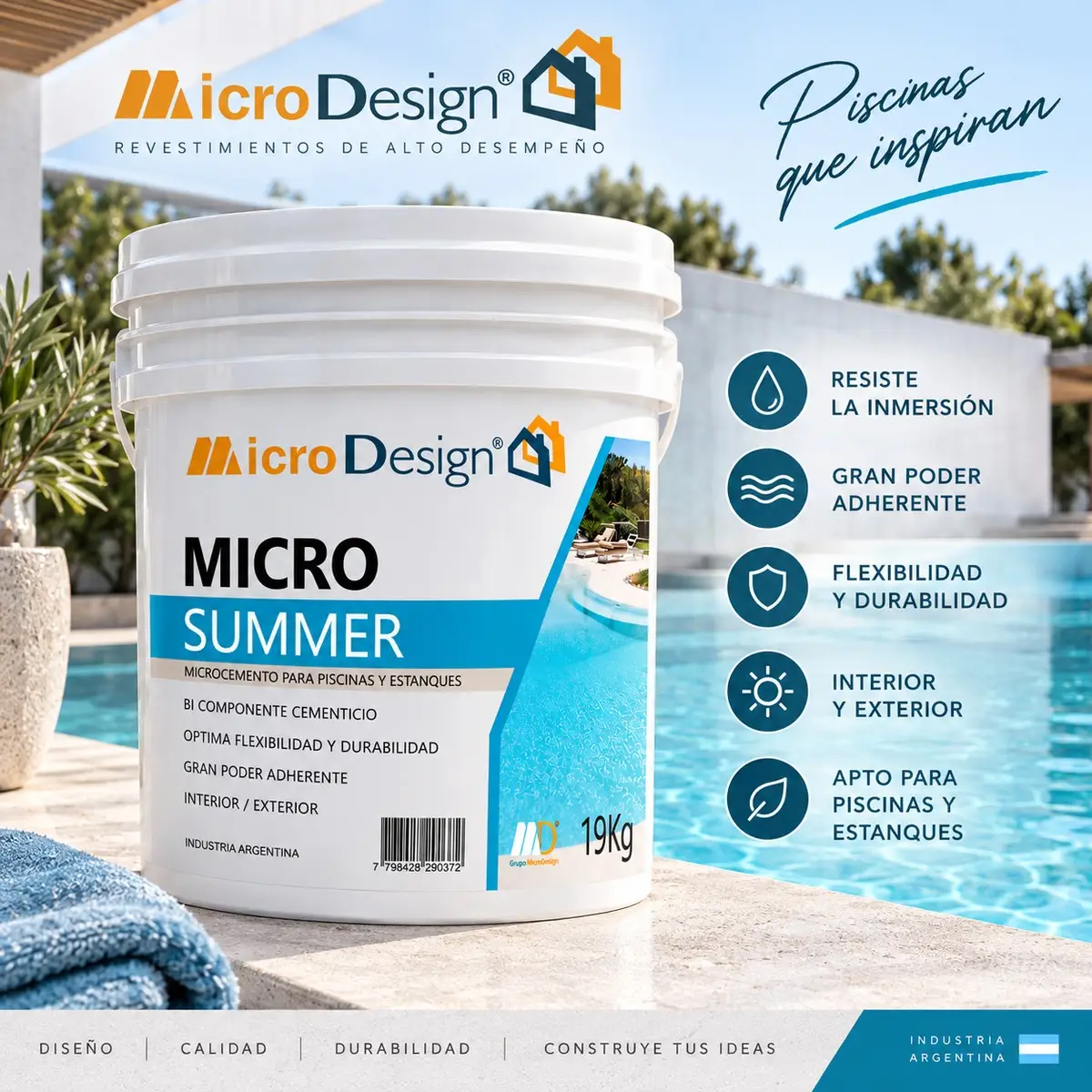 Piscina con Micro Summer en su entorno Piscina con Micro Summer en su entorno